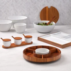 Duets Triple Condiment Server W/ Lids & Spoons*Nambé Discount