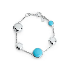 Marina Pebble Station Silver Bracelet*Nambé New