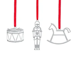 Mini Ornament Set - Rocking Horse, Drum, Nutcraker (Set Of 3)*Nambé Sale