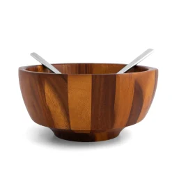 Rivet Salad Bowl W/ Servers*Nambé