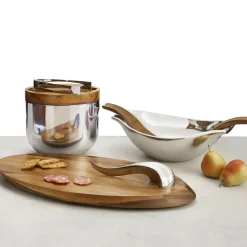 Swoop Cheese Board W/ Knife*Nambé New