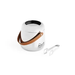 Tahoe Ice Bucket W/Tongs*Nambé New