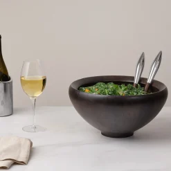 Yaro Salad Bowl W/ Servers - Espresso*Nambé Online